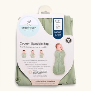 New ErgoPouch Cocoon Swaddle Sack 0.1 TOG Willow 0-3M